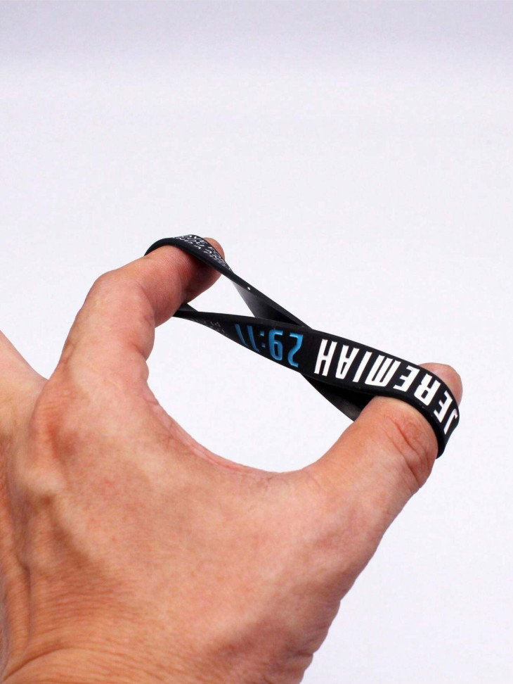 4Pcs Inspirational Bible Verse Silicone Wristband Christian Faith Rubber Band