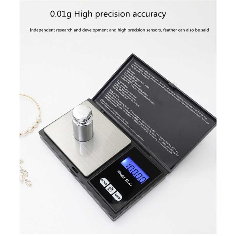 Digital Pocket Scale 0.01g Jewelry Gold Gram Scale 200g 500g 1KG Mini Precision