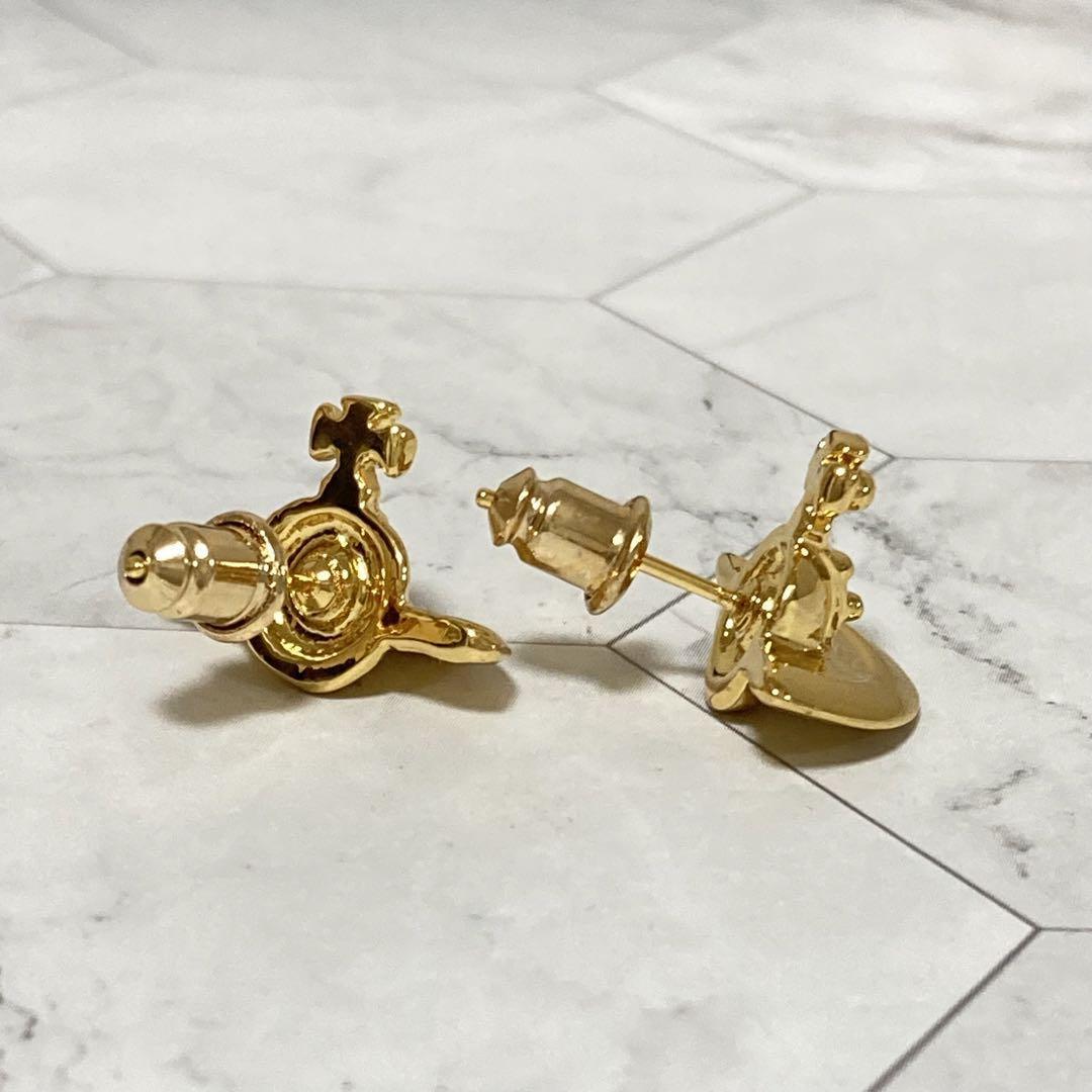 Vivienne Westwood Earrings Pierce Solid Orb Gold 1.8cm w/drawstring [E2659