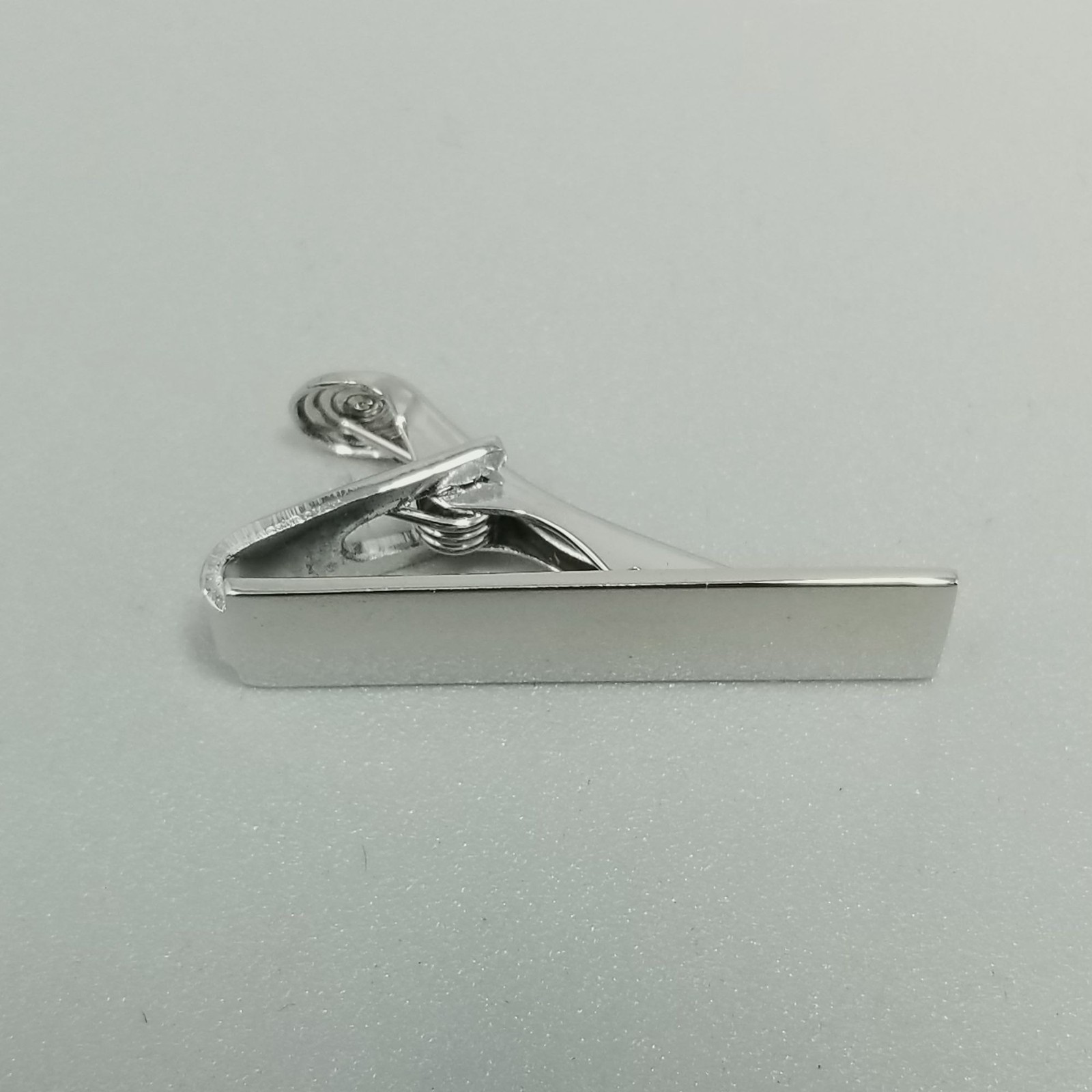 Vintage Sterling Silver Tie Bar Clip Foster Small 1 Inch Minimal Polished