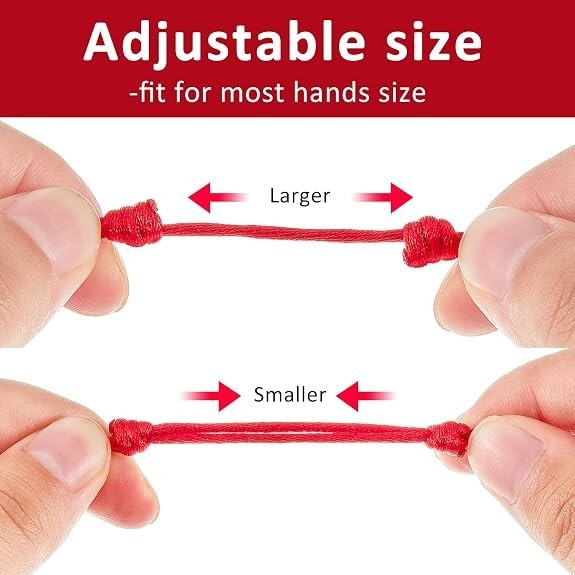 6 Pieces Red String Bracelets Kabbalah Red Cord Bracelet Protection Women Men