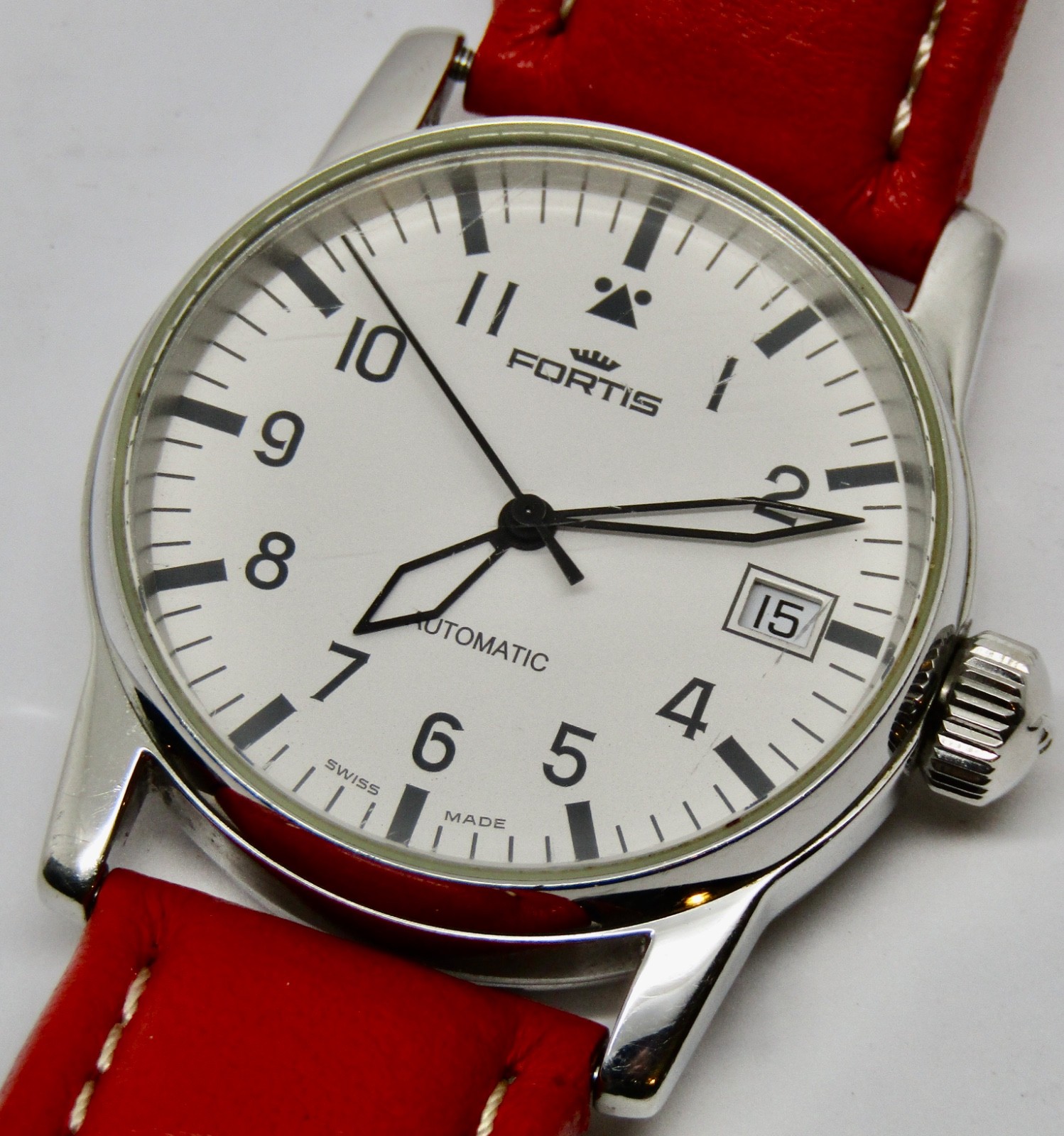 FORTIS Flieger pilot watch 620.20.46 automatic ETA 2824-2 25 jewels