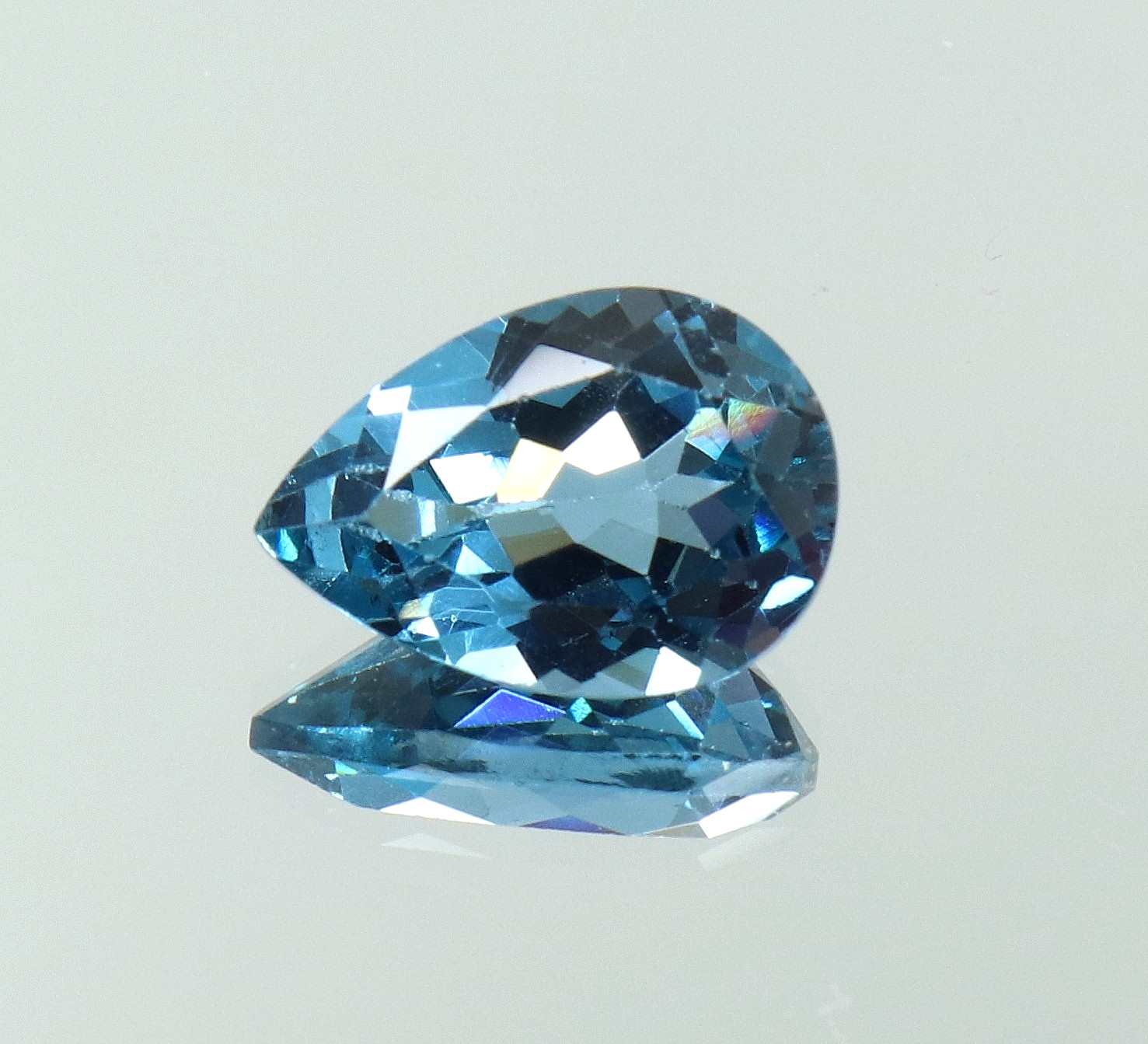 Natural 6.20 Ct Museum Blue Aquamarine Pear Cut Certified Loose Gemstone