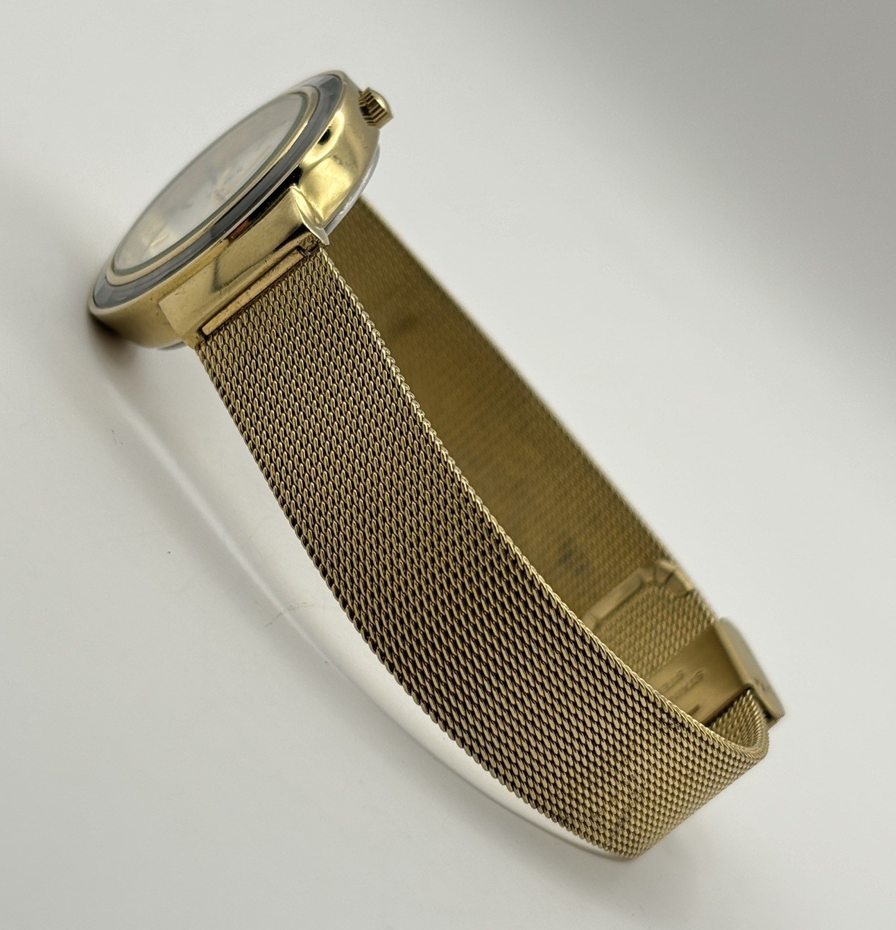 Timex Ameritus Gold-Tone SS Mesh Bracelet Dress Ladies Watch T2P197 #7.21