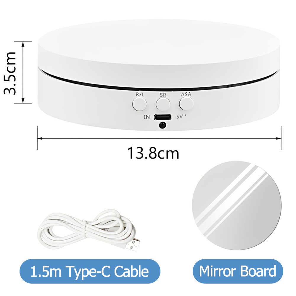 360° Electric Motorized Rotating Display Stand Jewelry Photography Show Holder