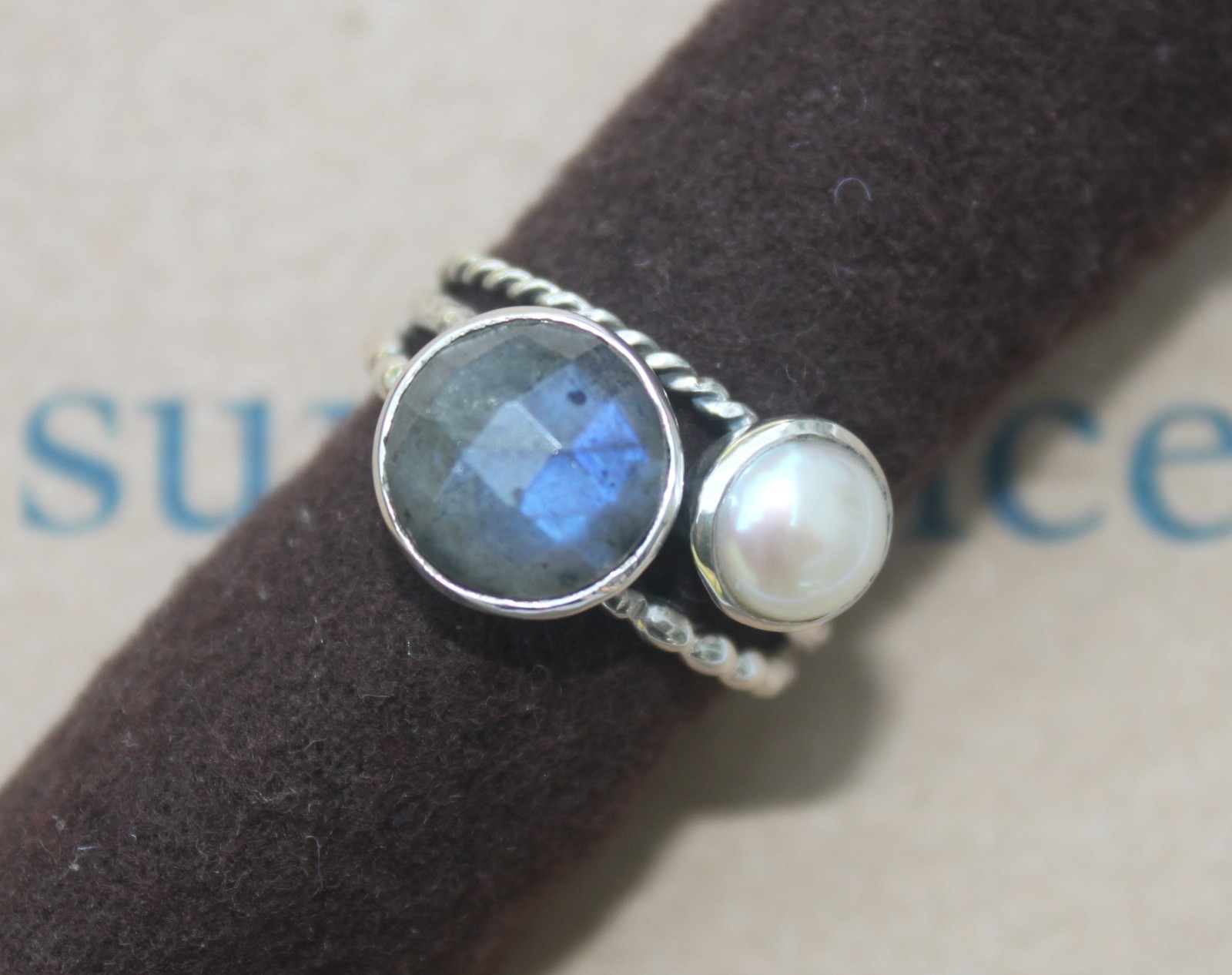 SUNDANCE Catalog Sterling Silver Labradorite “Piccadilly Circus” Ring Sz 8 NIB