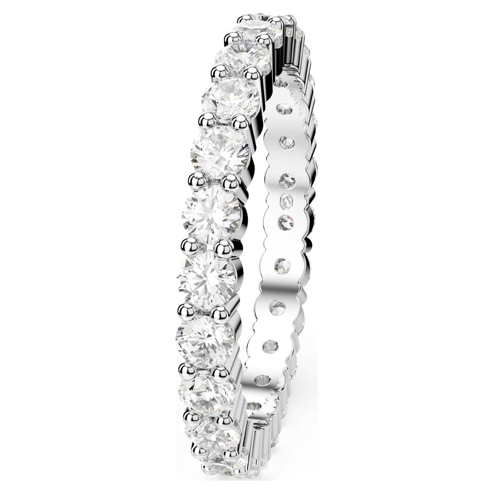 Swarovski Matrix Vittore Ring, White, Silver Tone Finish 5705604 (Size 55/M/7)