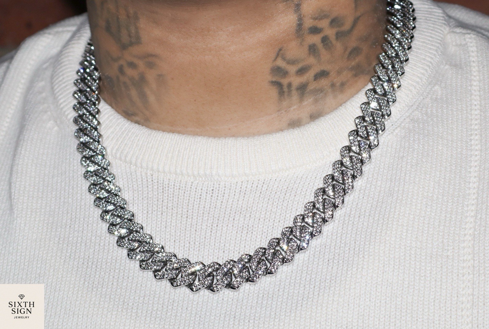 15MM VVS1 Moissanite Cuban Link Chain Iced Out GRA Certified Necklace 20” 22”