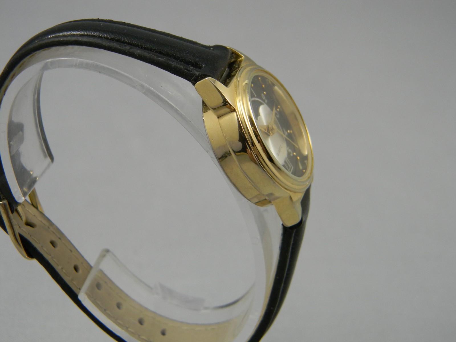Moon Phase Watch Women 23mm Gold Tone Date Japan Movement New Battery