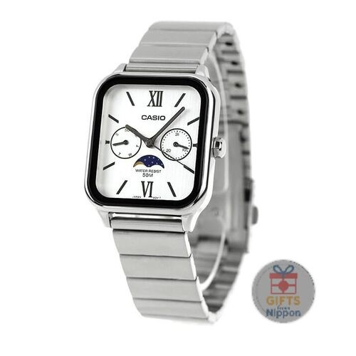 Casio Standard MTP-M305D-7A2V Men’s Quartz Watch Moonphase Stainless Steel New