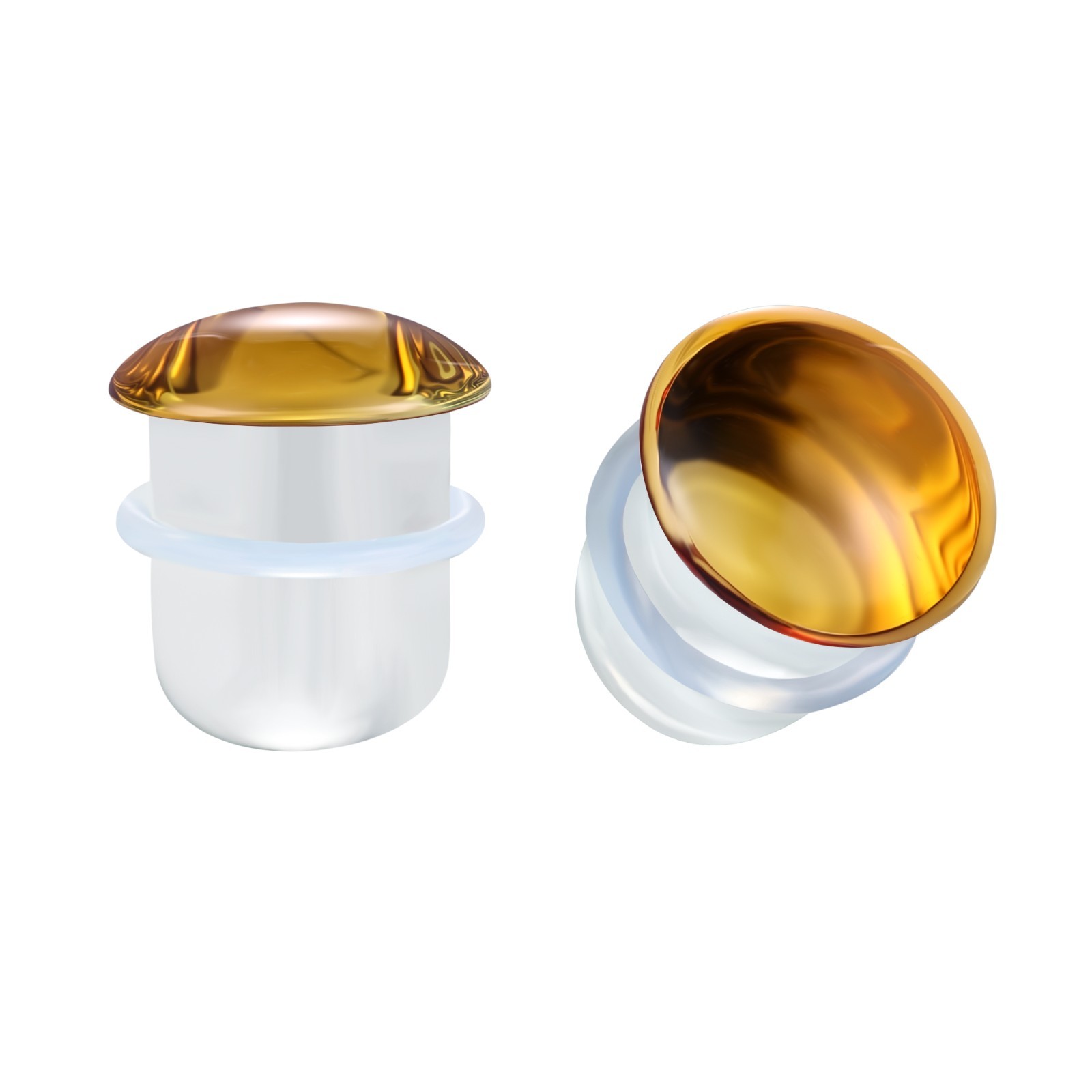 3-25MM Single Flare Plugs Tunnels Glass Ear Gauges Ear Lobe Stretching Piercing