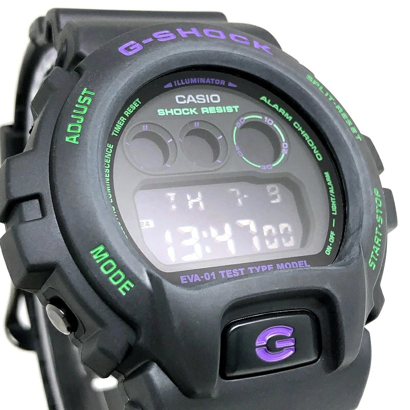 G SHOCK Casio G Shock Wristwatch DW 6900FS EVANGELION feat RADIO EVA Evangelion