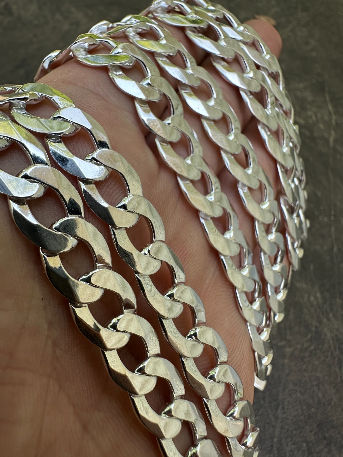 Curb Cuban Link Chain Necklace Bracelet Real 925 Sterling Silver Sleek Box Clasp