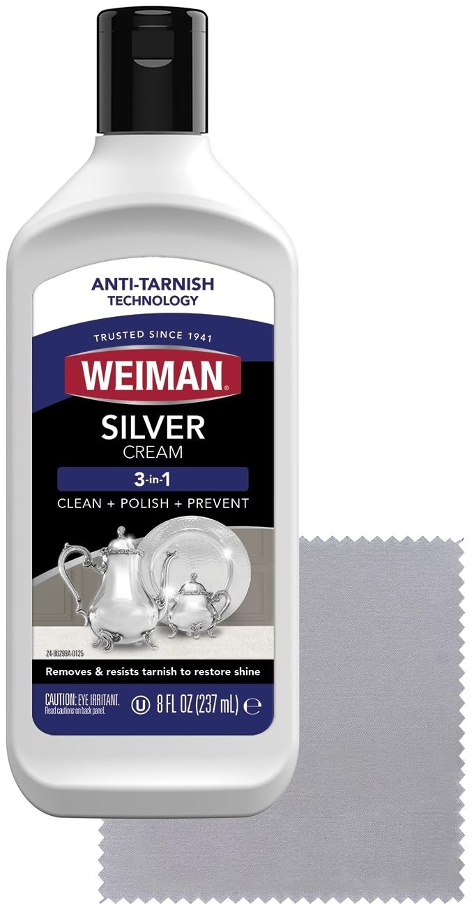 Anti-Tarnish Silver Cleaner: Safely Polish & Restore with Floral Scent – 8 Oz