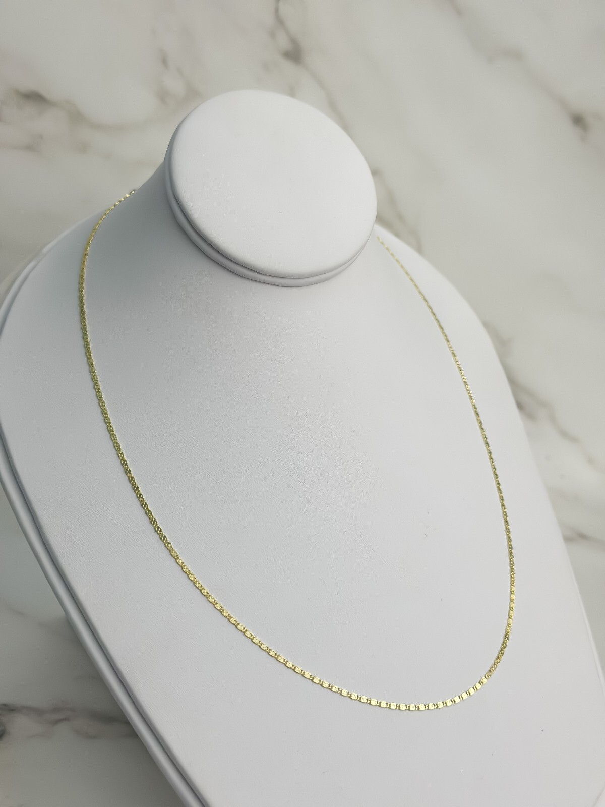 14k SOLID Gold Chain Flat Mariner Link 1.5mm 16″ 18″ 20″, Necklace for Pendants