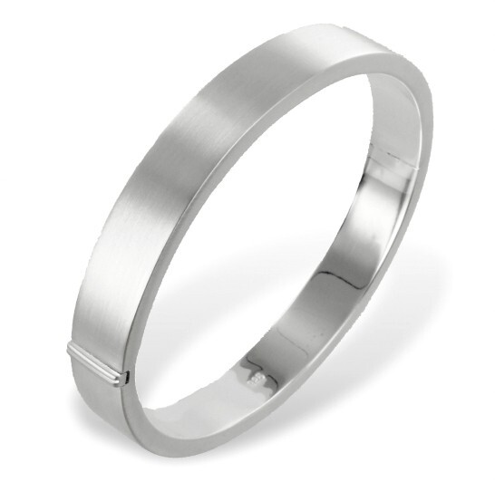 925 GENUINE SILVER *** Bangle Bracelet Matt Solid 10mm Wide