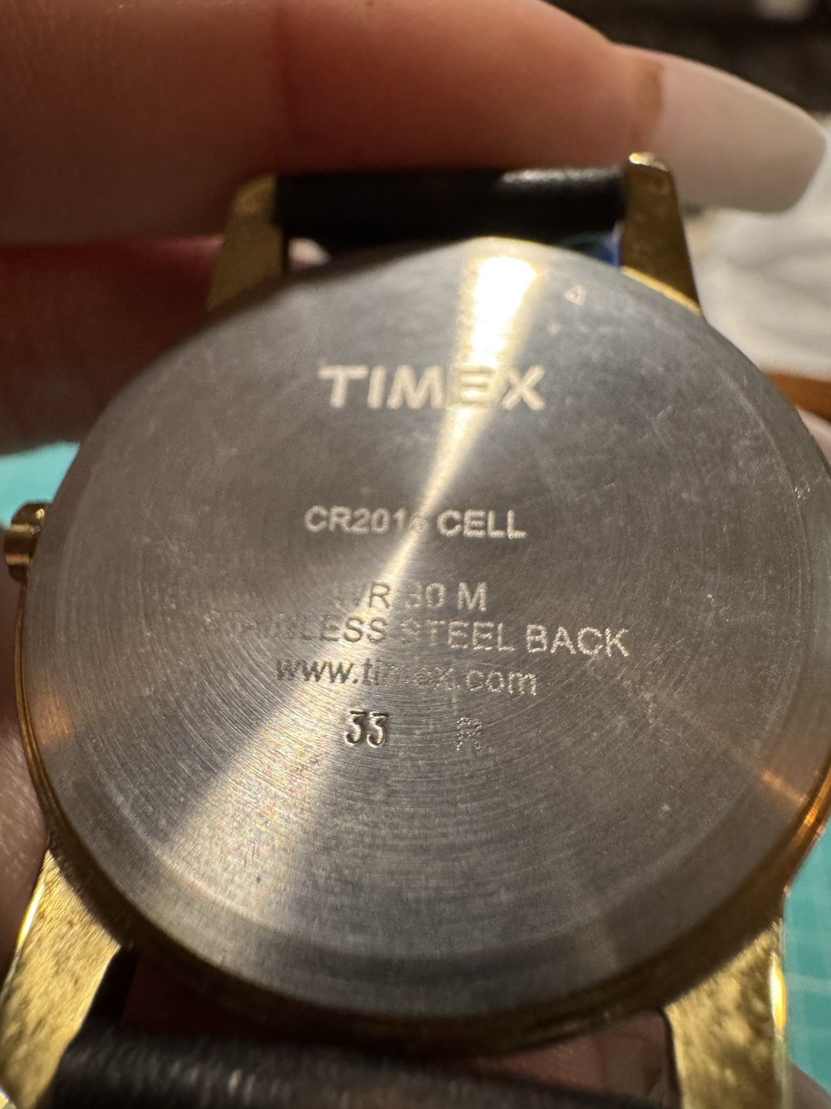 Timex Indiglo WR 30M Date & Time Watch Good Tone Working CR2016 Cell 33 R