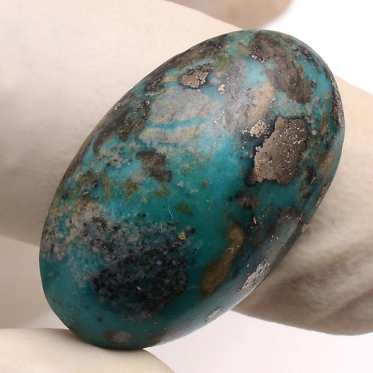 28.00 Cts Natural Persian Turquoise 26mmx16mm Oval Cabochon Untreated Gemstone