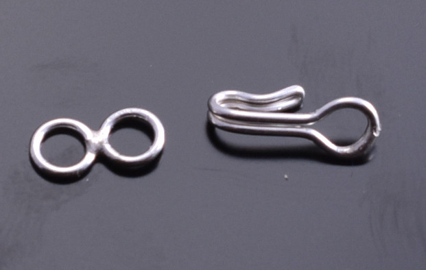 One (Package of 5) Sterling Silver Hook and Eye clasp (20 gauge) DB4U