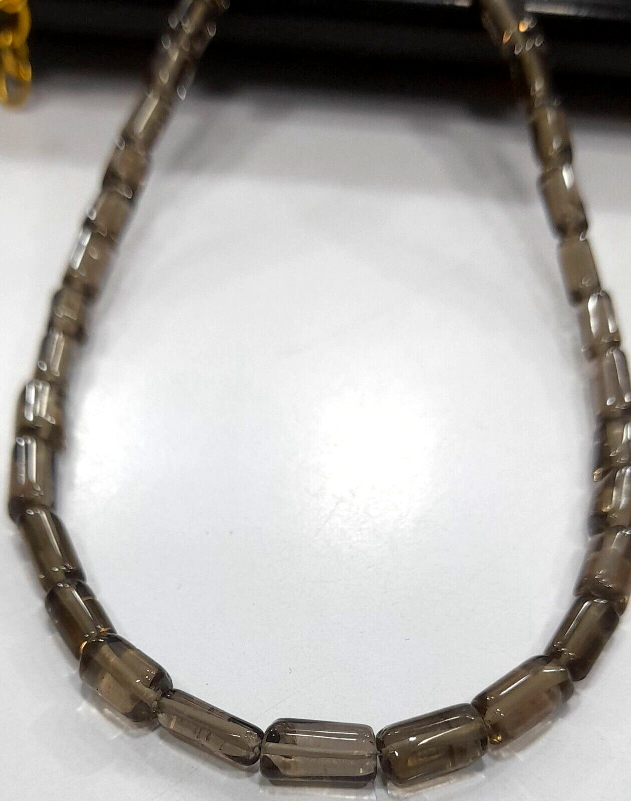 Smoky Quartz Tube Smooth 4×7-5x8mm Loose Beads 18″inch 1 Necklace