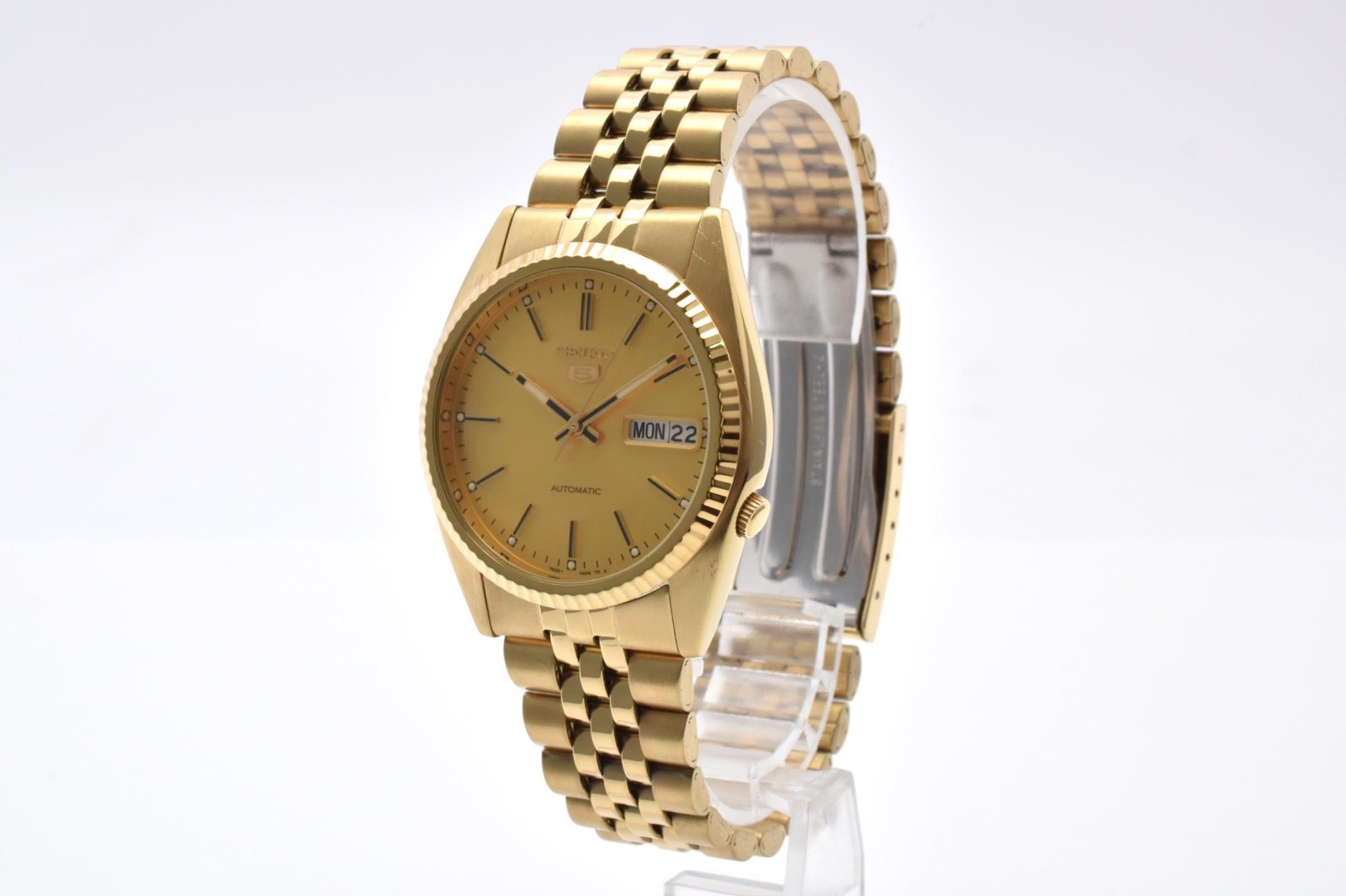 [Near MINT] SEIKO 5 7S26-0500 SNXJ94 Gold Automatic Men’s Vintage From JAPAN