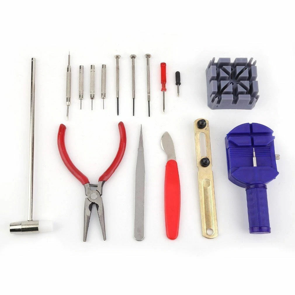 16pcs Watch Repair Tool Kit Link Remover Spring Bar Tool Case Opener Set New US