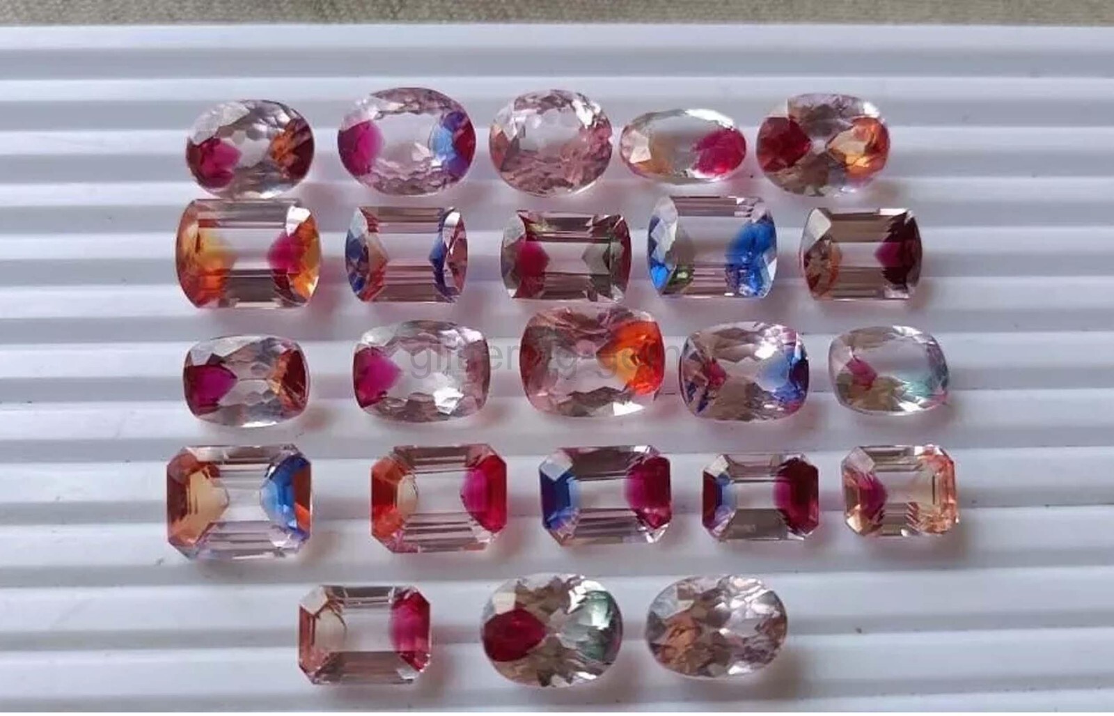 NATURAL BI-COLOR PITAMBARI SAPPHIRE MIX CUT 49CT LOT IGL LOOSE GEMSTONE 5AIW