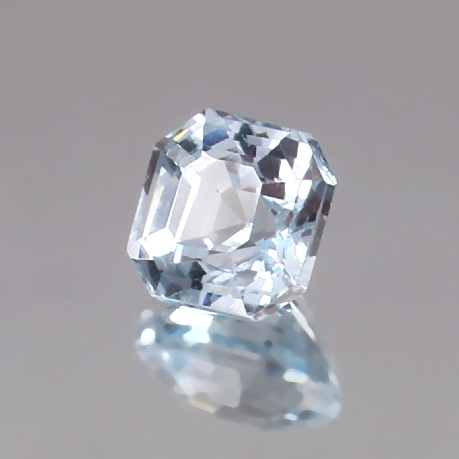 3.55 Ct Natural Blueish Aquamarine Loose Asscher Shape Cut Gemstone