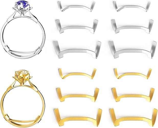 Ring Guard Set for Loose Rings 12 Pack Invisible Size Adjuster for Any Ring…