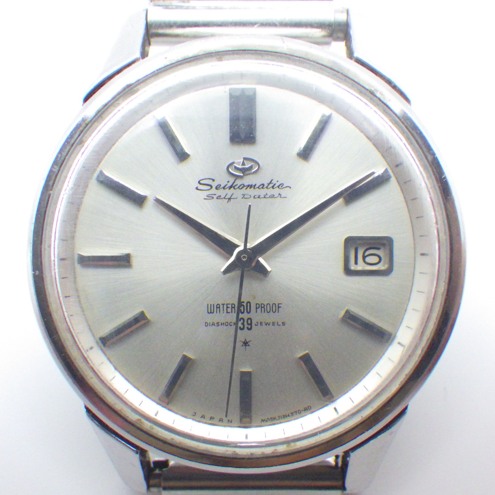 *EXC+++* Seiko Seikomatic Diashock 39 Jewels J13085 Vintage Automatic Watch I10