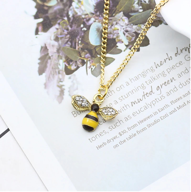 Honey Bumble Bee Necklace Earrings Jewelry Nature Pendant