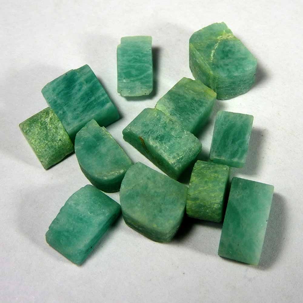 64.50Cts100%Natural Green Small Amazonite Rough Lot Loose Gemstone