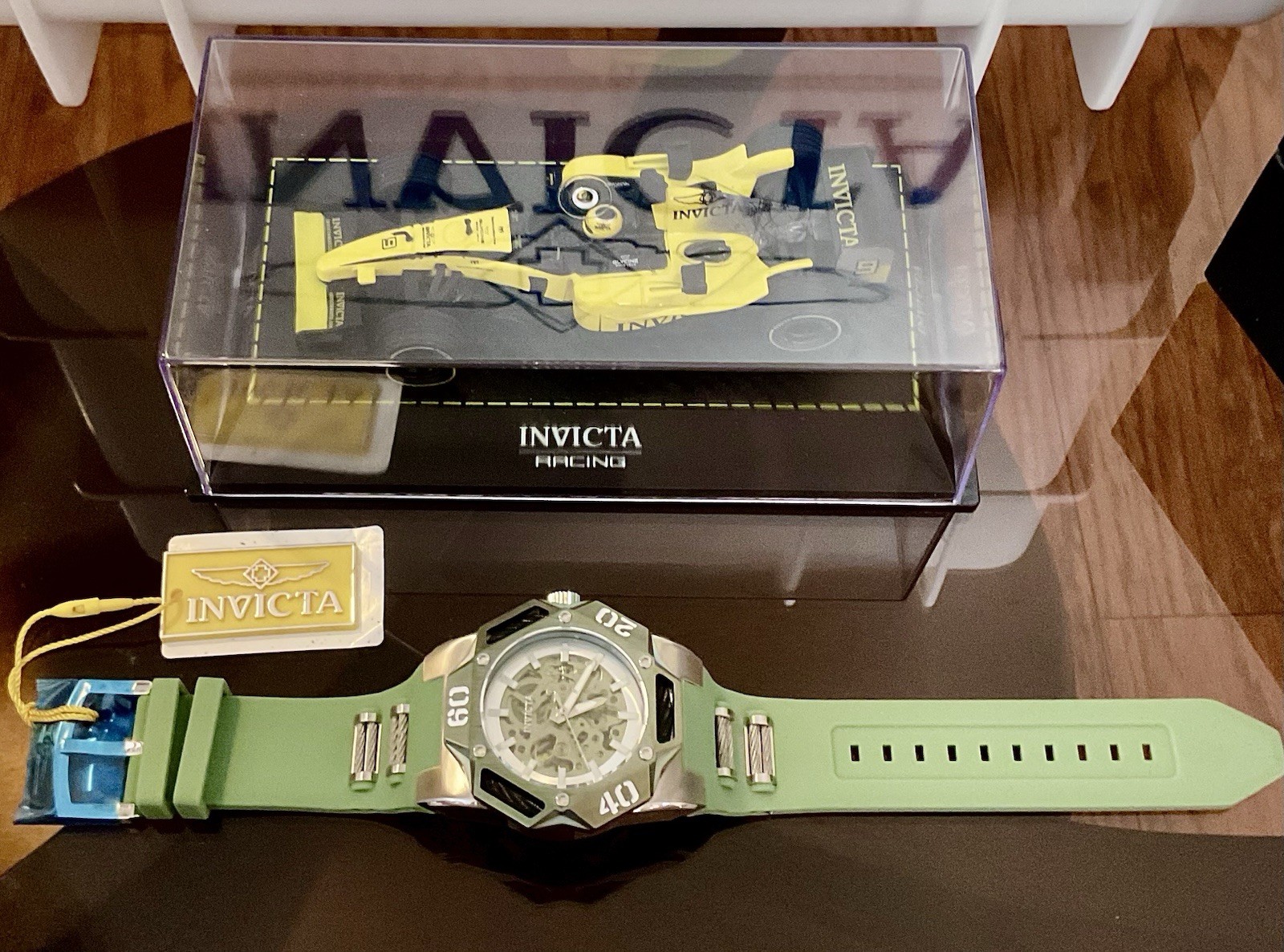 🔥RARE Invicta Iron Dome Coalition Forces Automatic Watch 48.5mm Green (44087)