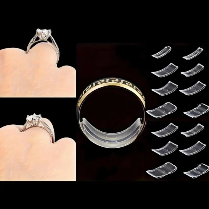 8 Sizes Clear Silicone Ring Sizer Invisible Adjuster Anti-Loss for Loose Rings