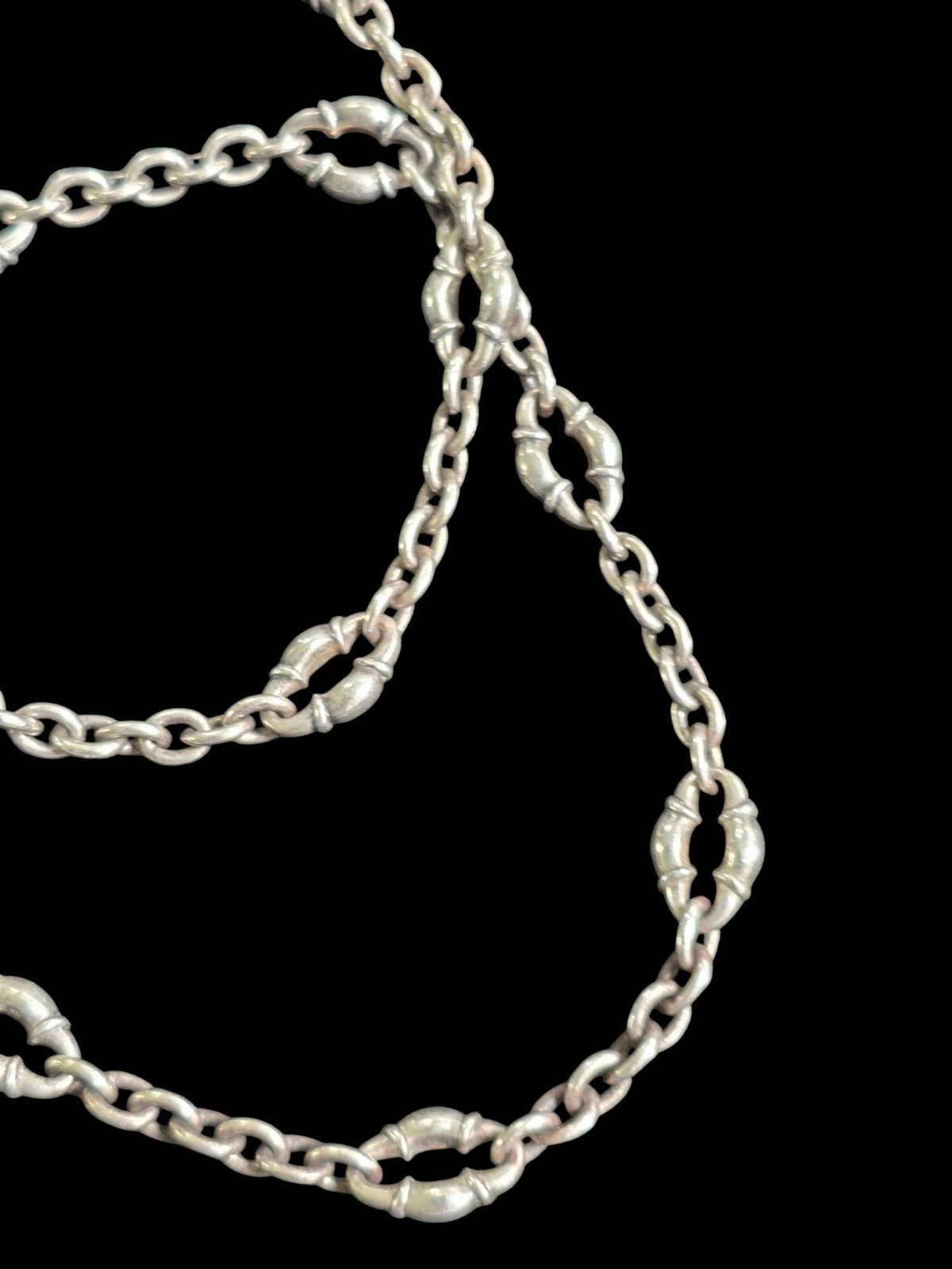 Scott Kay .925 Sterling Silver Bolo Chain Link Necklace w Amethyst 35″ 47.8g