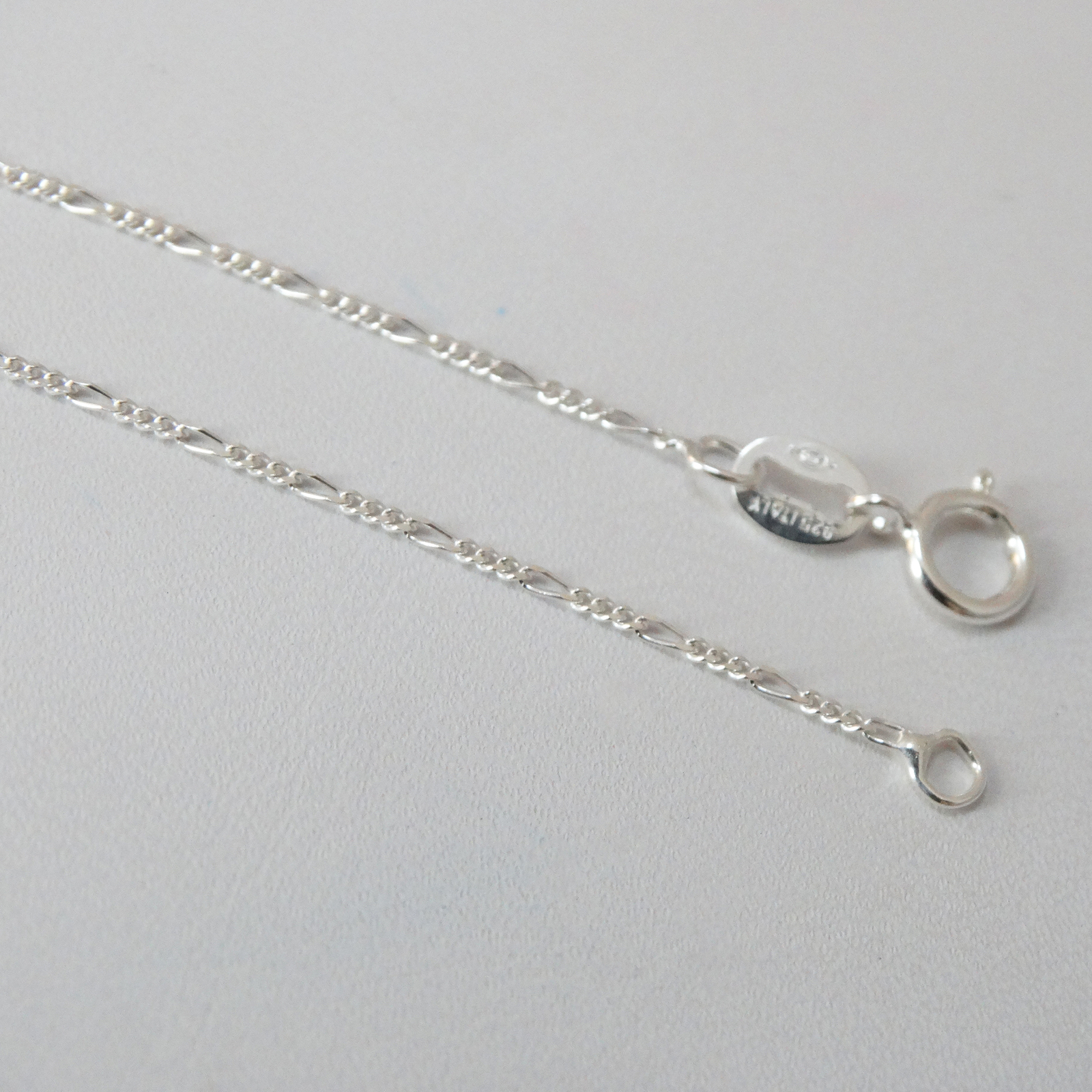 1mm Figaro Chain Necklace – 925 Sterling Silver – 16″ 18″ 20″ 24″ Italy Italian