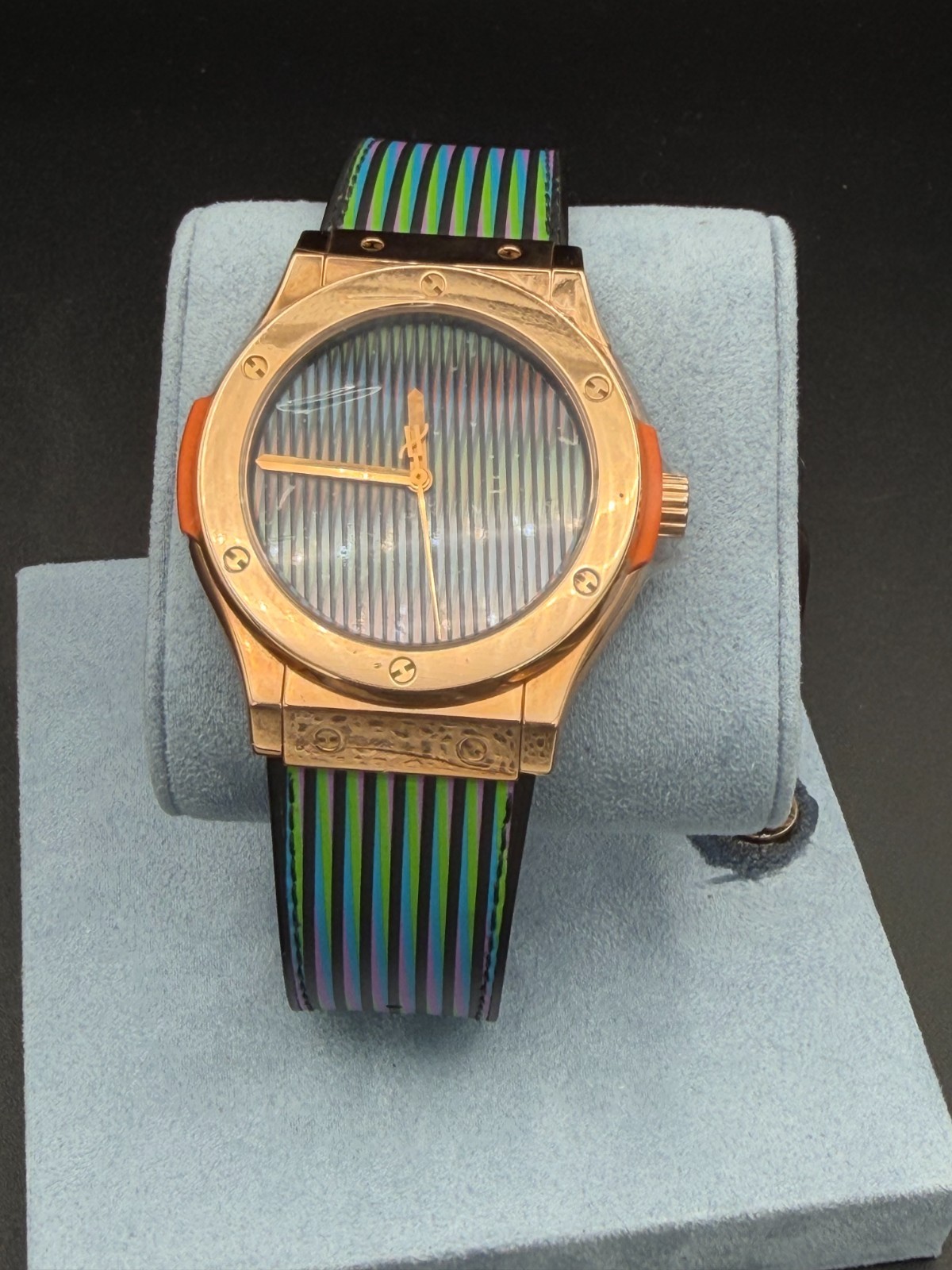 Hublot Classic Fusion Cruz Diez 18K Yellow Gold 45mm Limited Edition