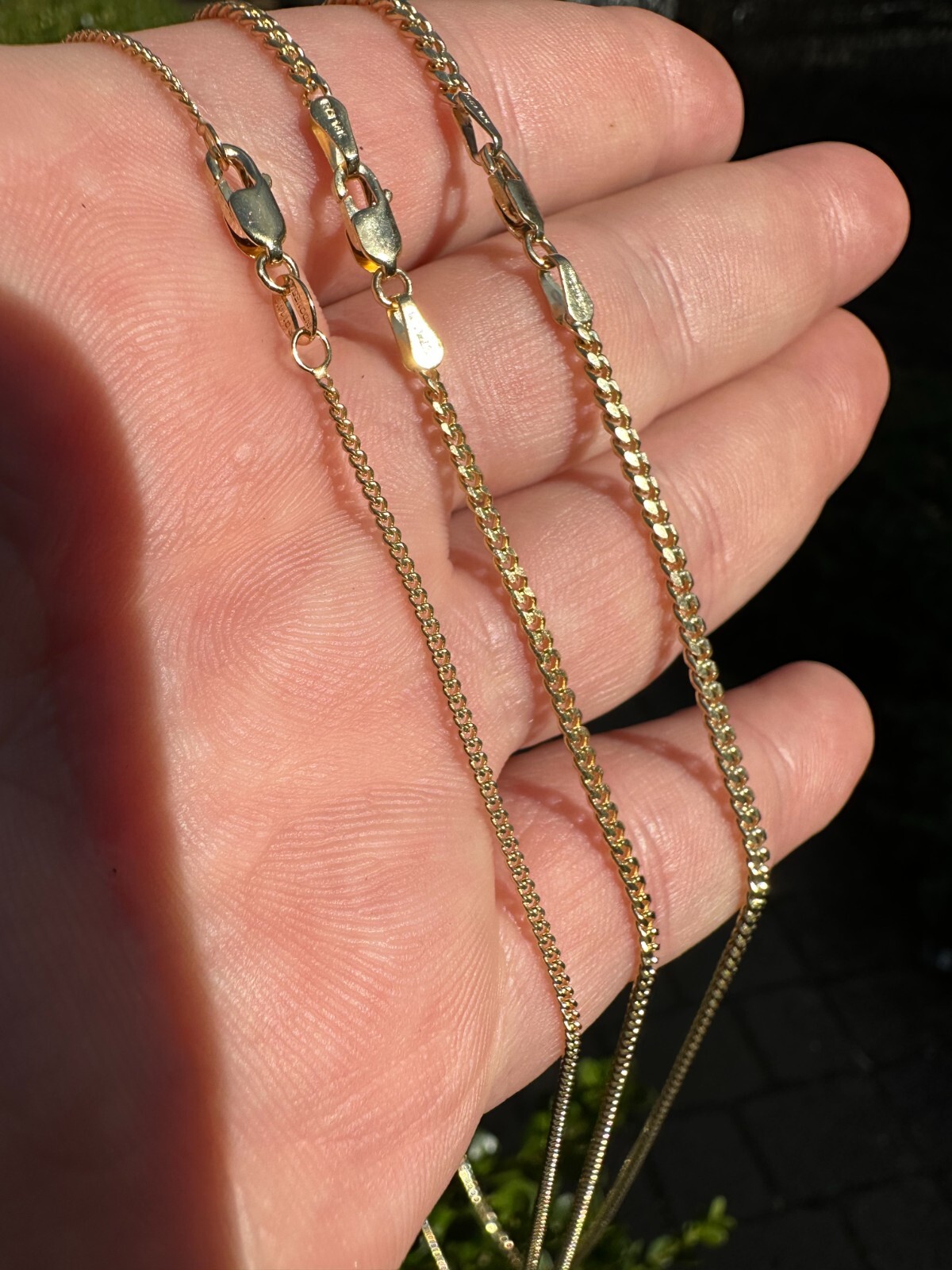Men’s Ladies Solid 14k Yellow Gold Micro 1.5-3mm Miami Cuban Link Chain Necklace