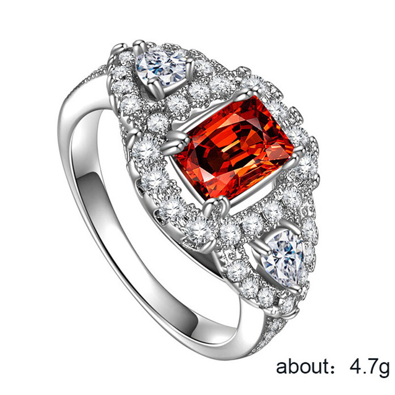2.58 Ct CZ Party Anniversary Ring Silver Plated Cocktail Birthday Gifts Ring