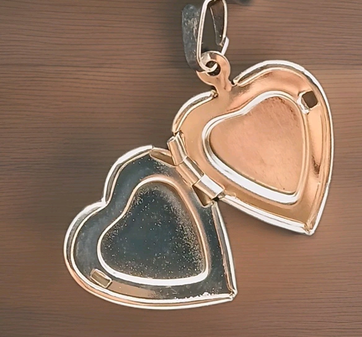 Locket Heart Paua Shell Pendant Necklace. Pendant Only.