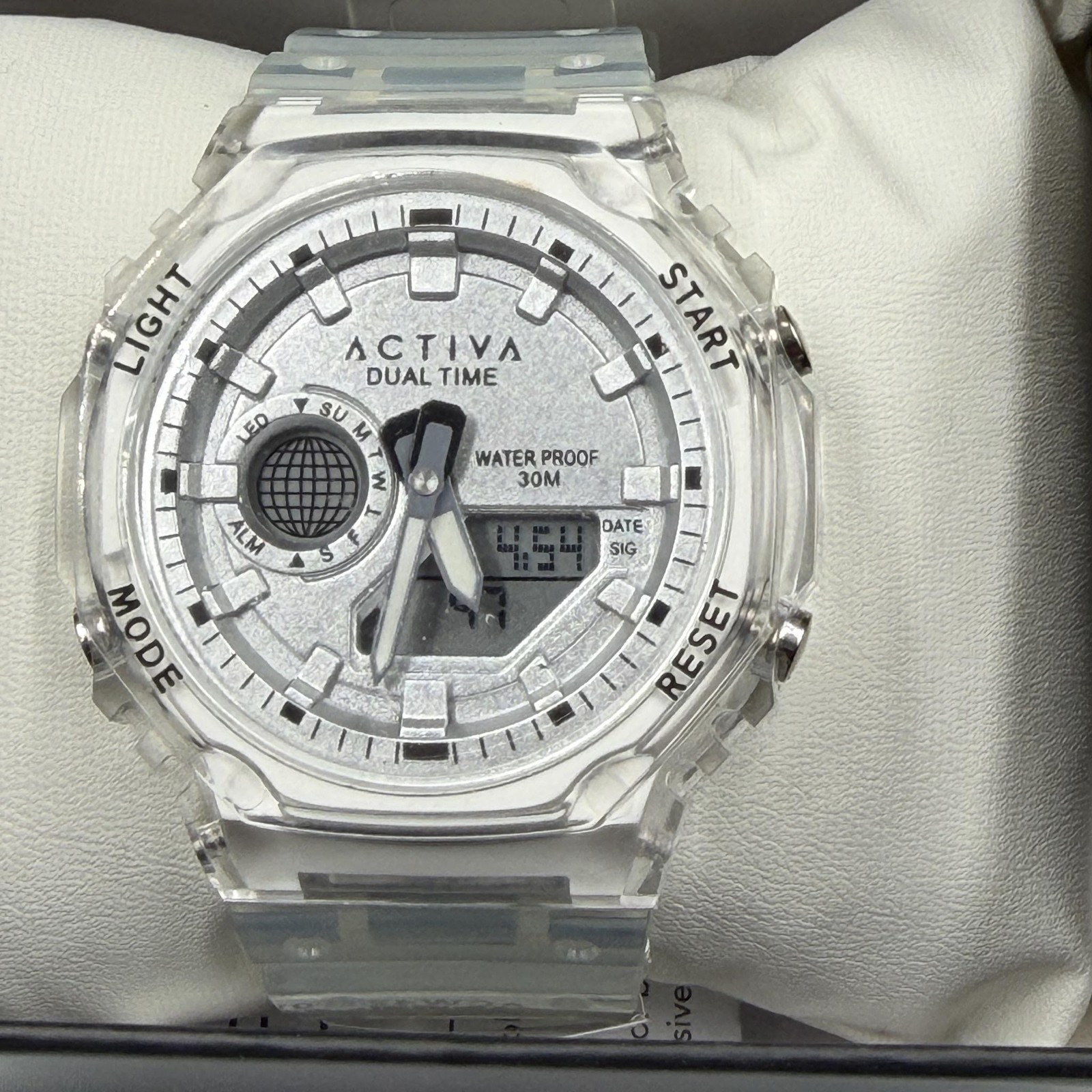Activa Recon X Invicta Digital Watch 45.5mm Transparent White ACW423-016