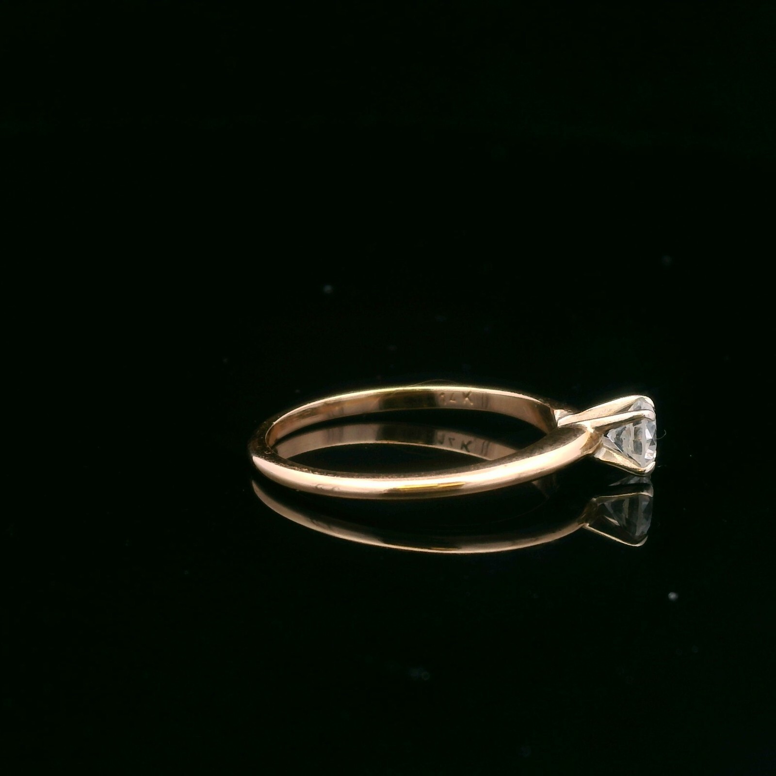 14KT Yellow Gold 0.38ct Diamond Ring – Size 6.75 – 1.95g