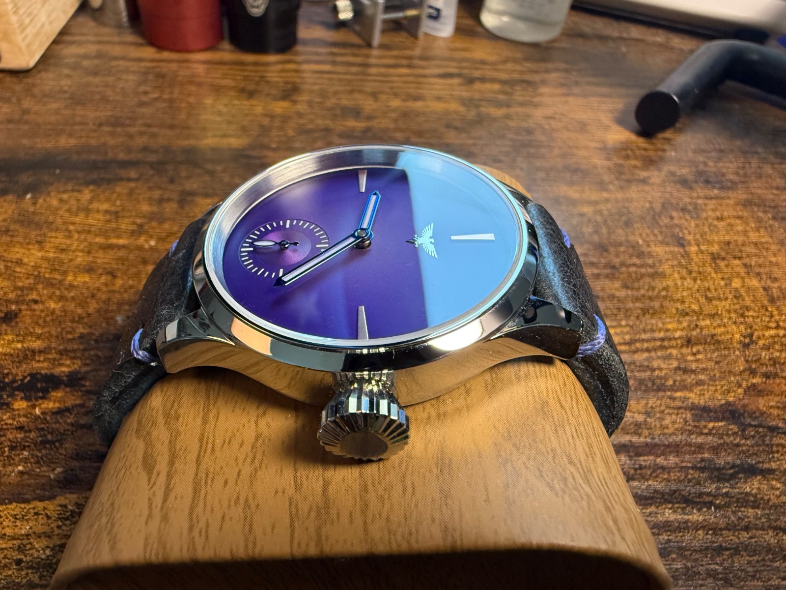 Watch Swiss eta 6498 movement Handmade Strap