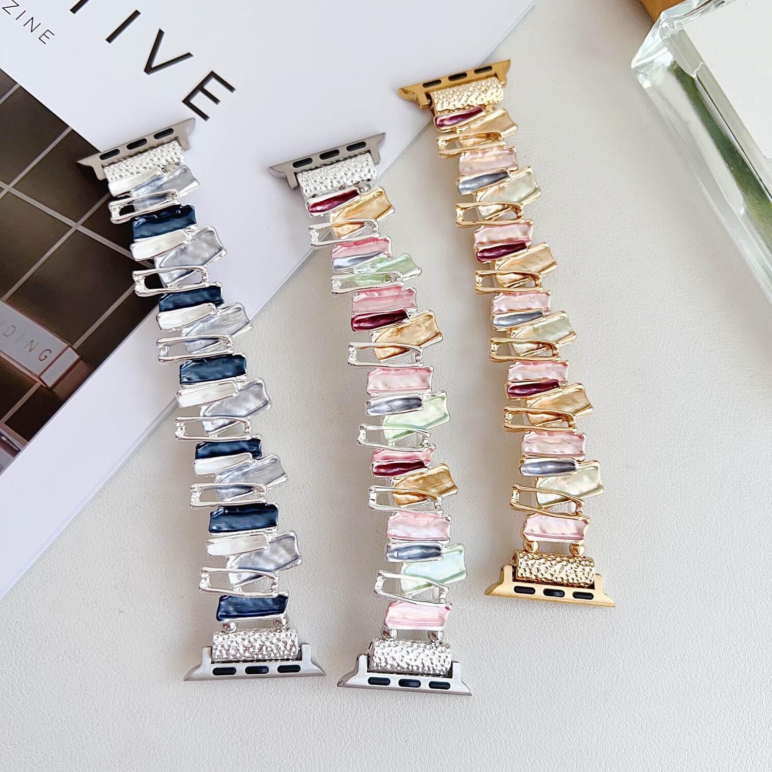 Jewelry Bangle Strap for Apple Watch Band 41 45 49mm Ultra 40 44mm 42mm Bracelet