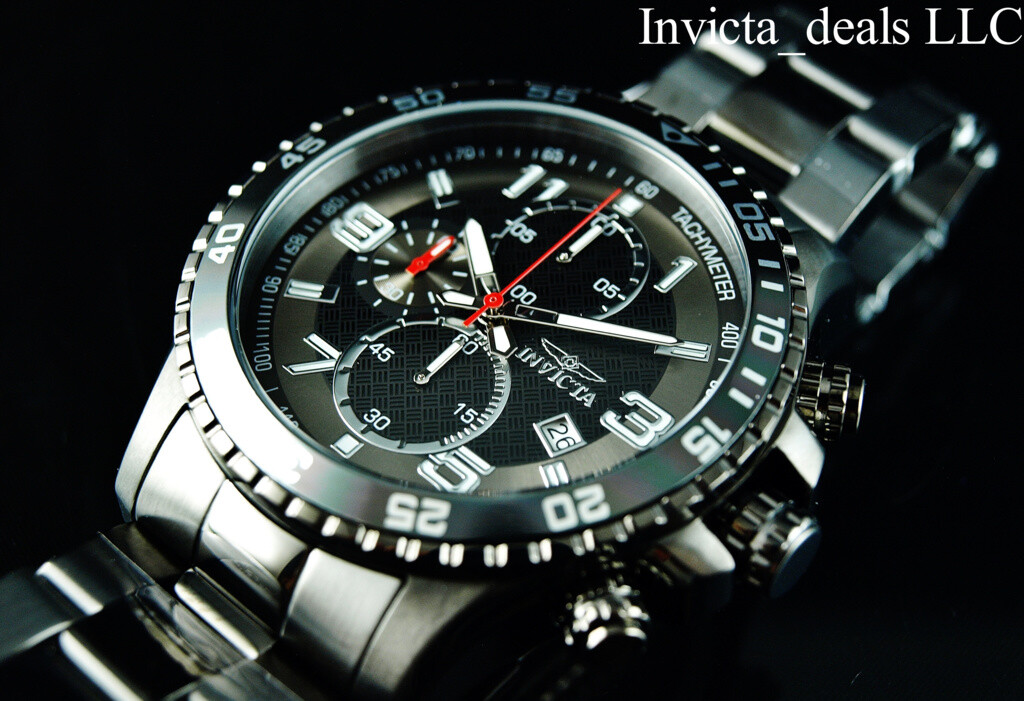 Invicta Men’s Specialty FLIGHT Chronograph Gunmetal Tone Stainless Steel Watch