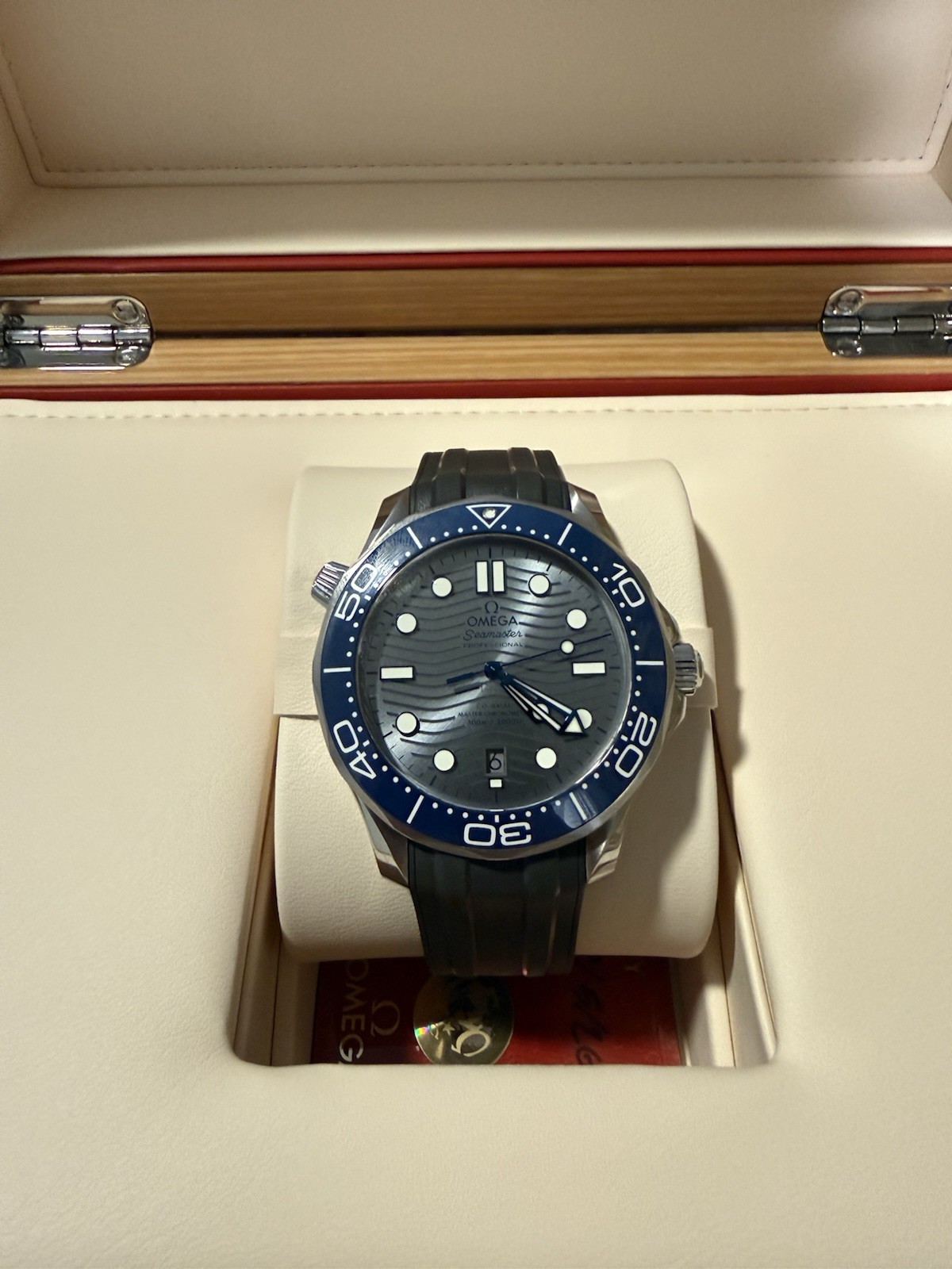 OMEGA Seamaster Diver 300M Grey Dial Blue Bezel 210.32.42.20.06.001 – FULL SET