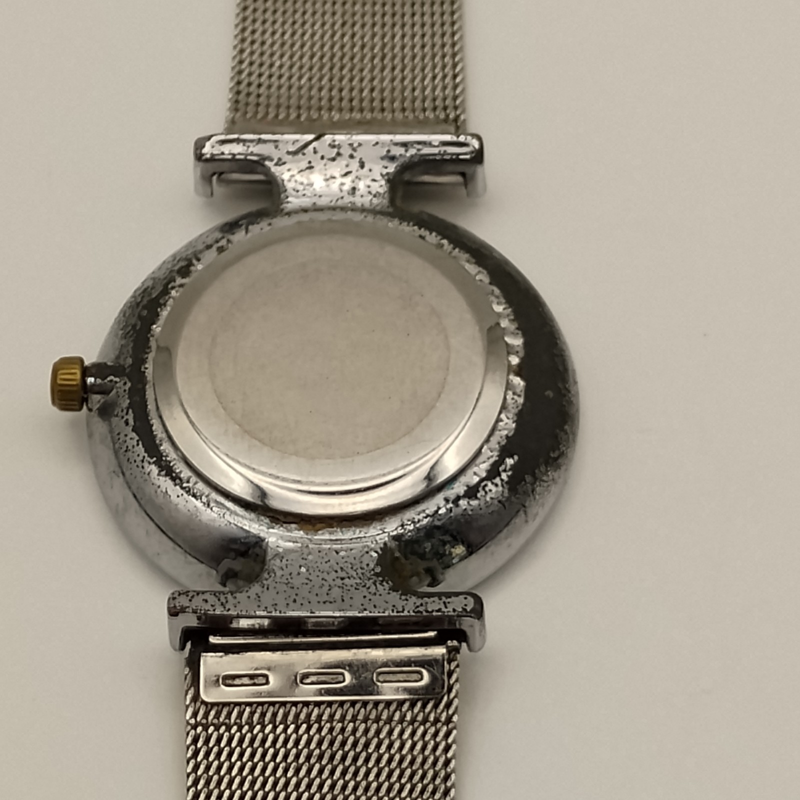 Lot Of 3 Vintage Ladies Stainless Steel Mesh Watches Needs Batteries
