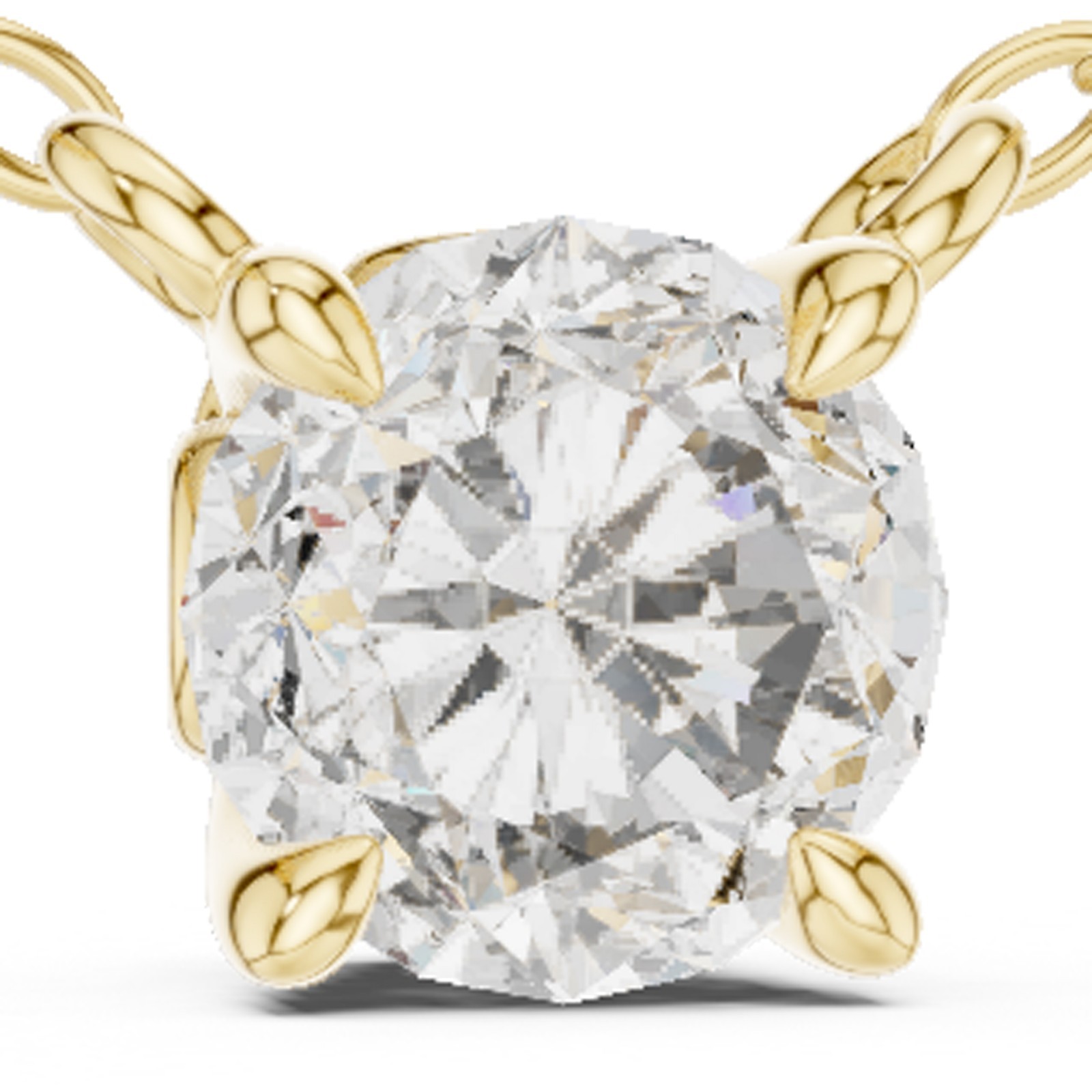 Certified Lab Grown Diamond Women Statement Occasions Pendant 14K Gold Over