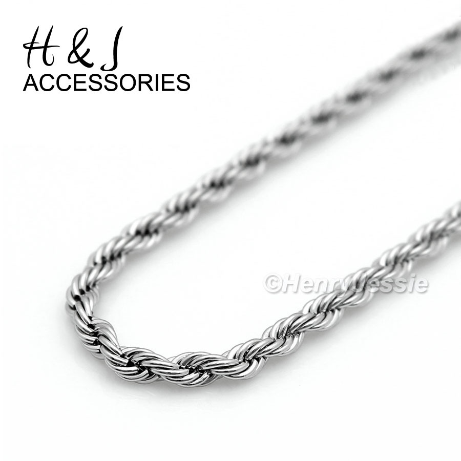 18″20″24″Stainless Steel 1.5mm Silver Classic Rope Chain Necklace*Unisex