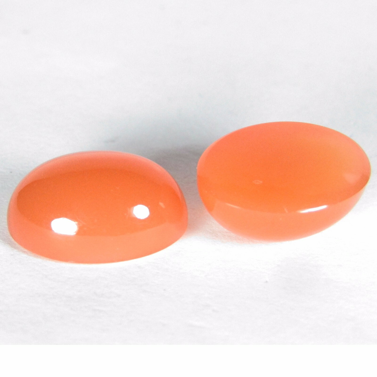 13.45Cts Genuine 100% Natural Calibrated 14x10mm Orange Moonstone Cabochon Pair